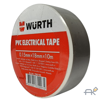 Изолента белая 18мм х 0.1 х 10м WURTH (1985102)